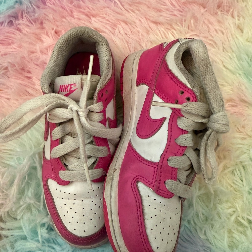 Nike Kids Fuchsia and White Sneakers